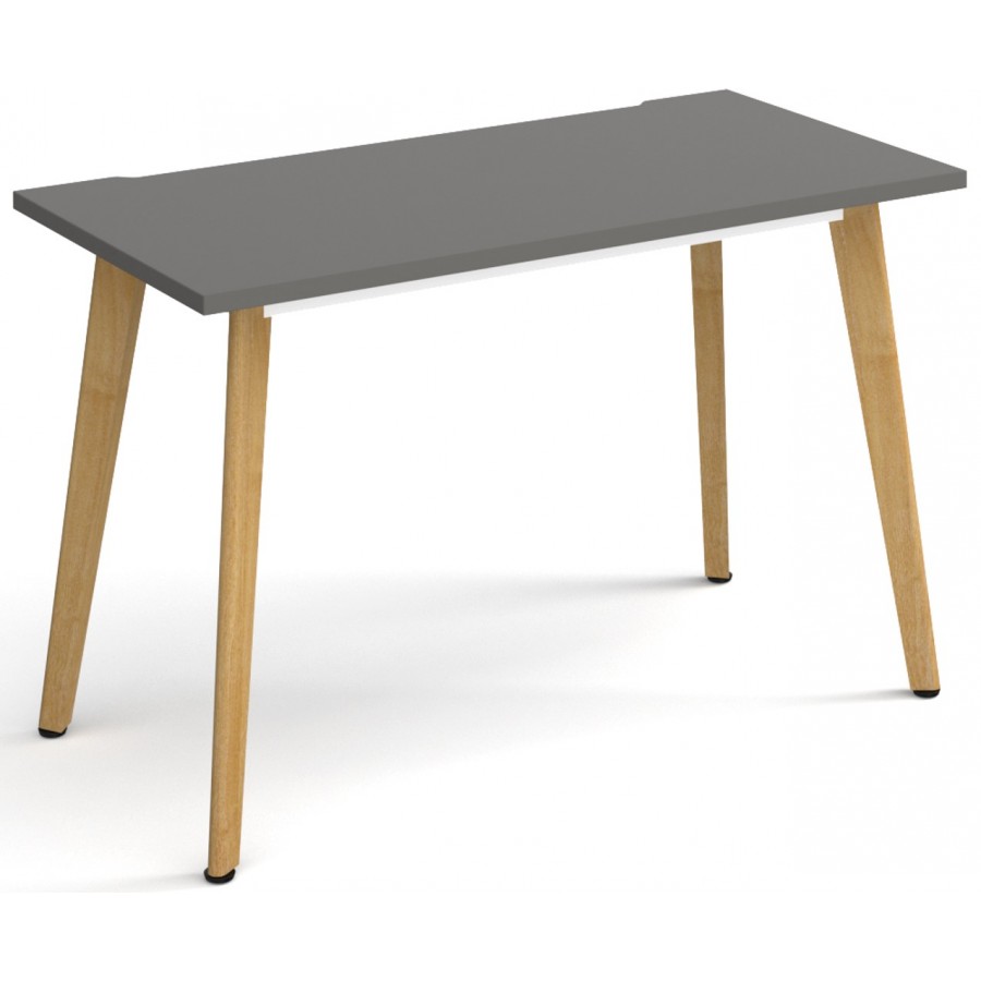 Giza Straight Desk with Wooden Legs